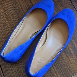 JCrew Suede Skimmers Rounded Toe size 7